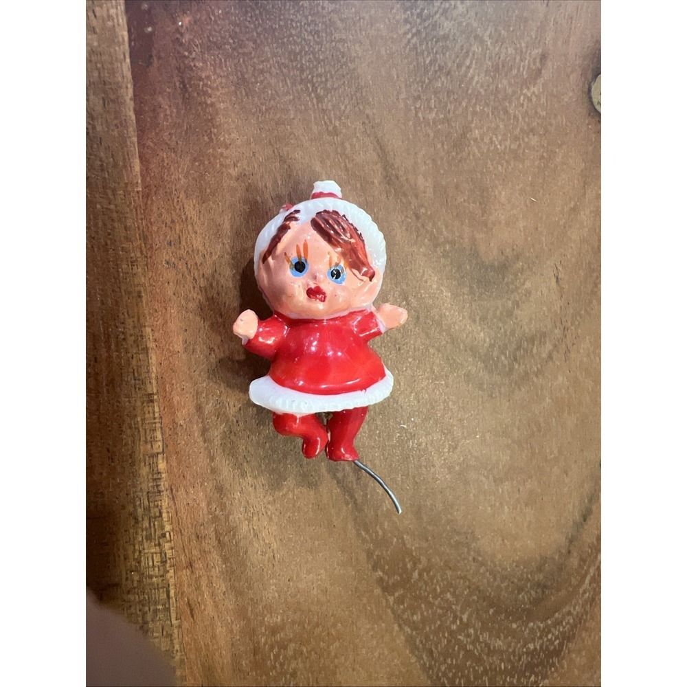 Vintage Christmas Elf‎ Miniature Ornament 1 1/2"